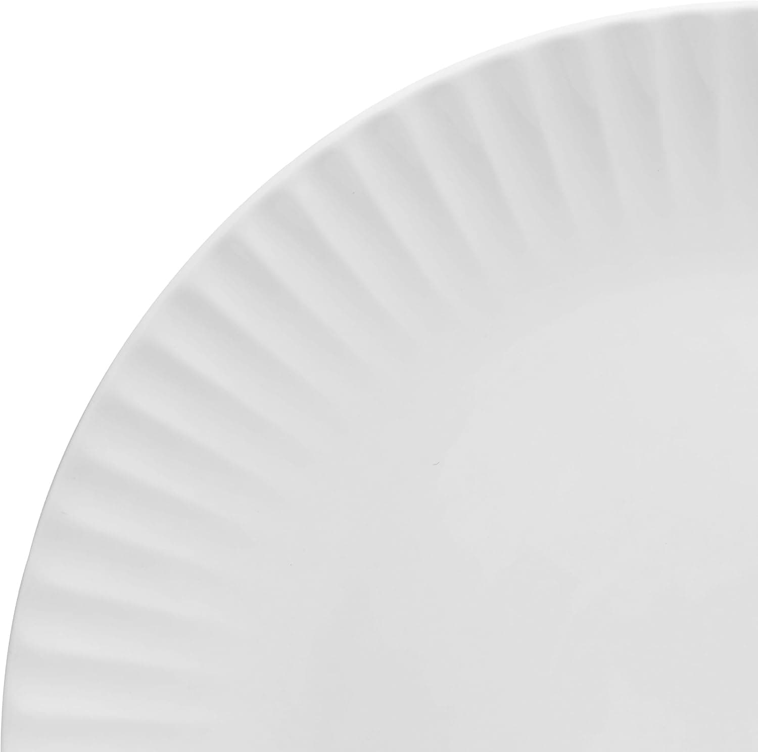 Pfaltzgraff Fluted Grace 24 Piece Porcelain Plate and Bowl Dinnerware Set, Service for 8, Fluted Design, Durable for Everyday Use, White — photo 4
