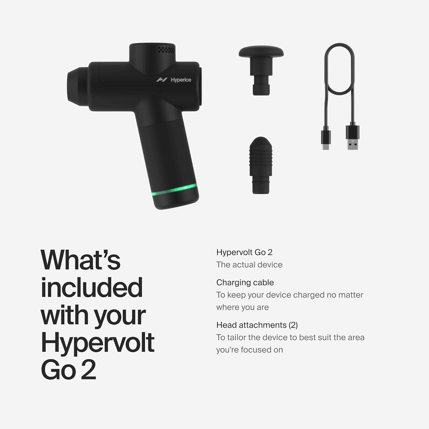 Hyperice Hypervolt Go 2 Handheld Percussion Massage Gun Deep Muscle Tissue — photo 6