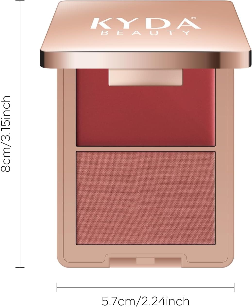 2 in 1 Plum Cream and Powder Blush Palette Duo(02 Cool Rose) — photo 7