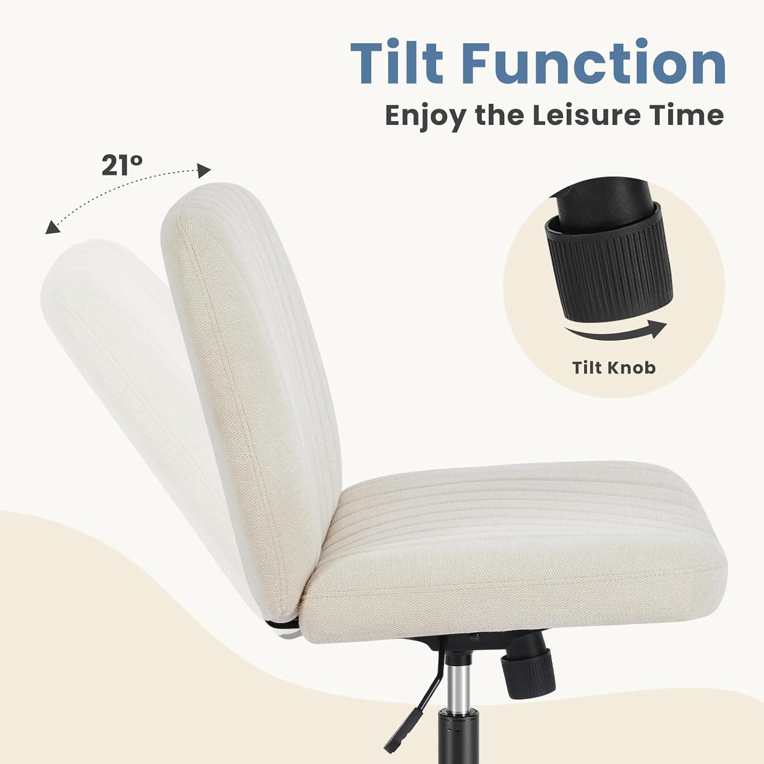 DUMOS Criss Cross Chair, Cross Legged Vanity Chair, Home Office — photo 7