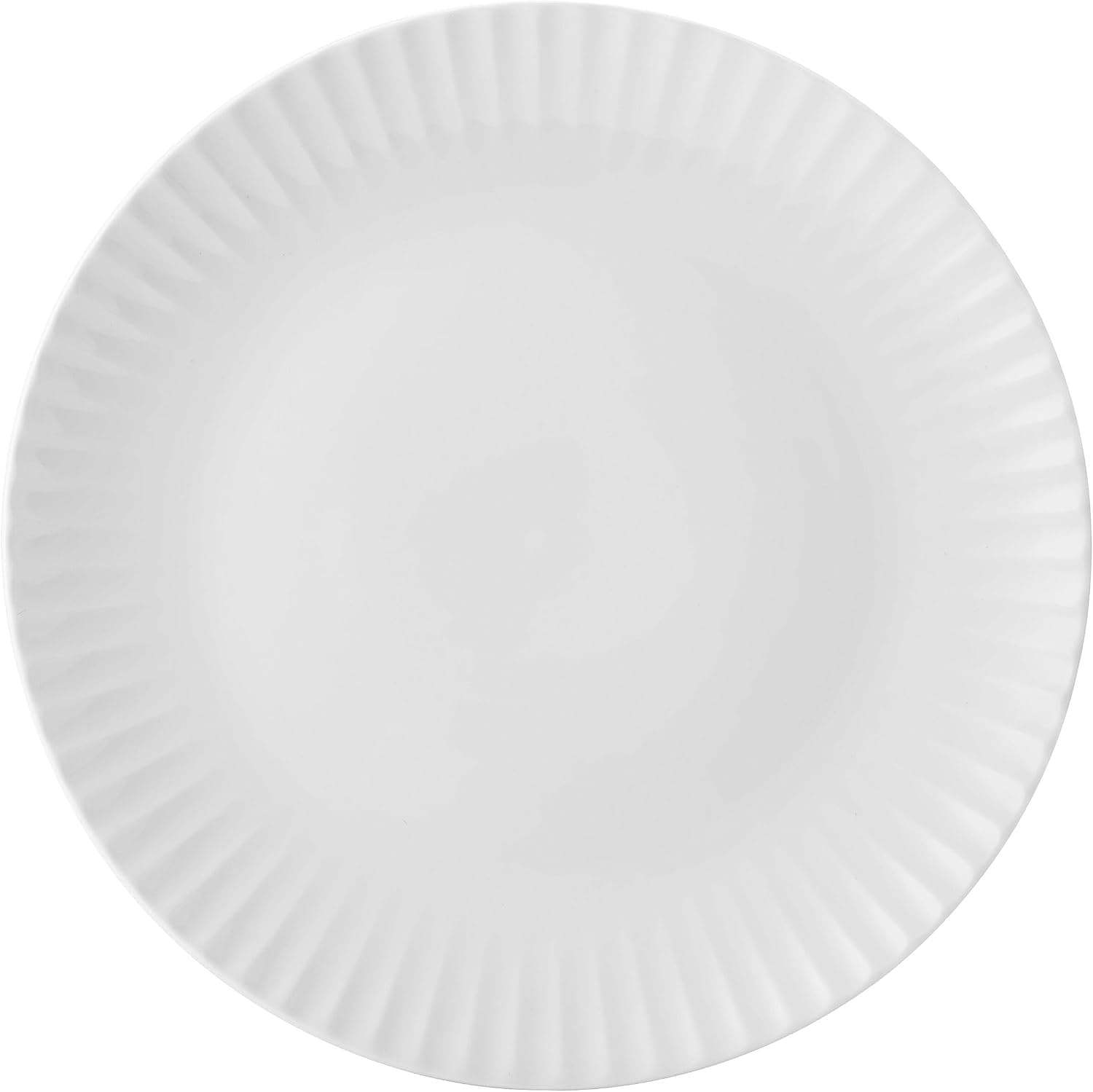 Pfaltzgraff Fluted Grace 24 Piece Porcelain Plate and Bowl Dinnerware Set, Service for 8, Fluted Design, Durable for Everyday Use, White — photo 7