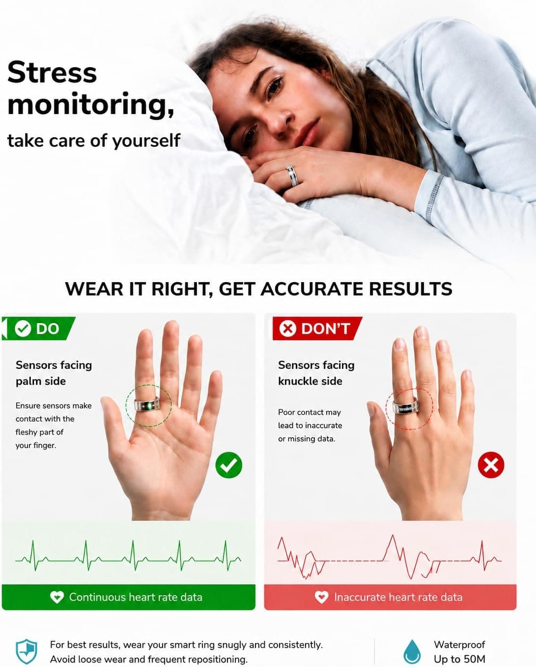 Smart Ring for Women & Men, Smart Ring Sleep Tracker, No Subscription — photo 10