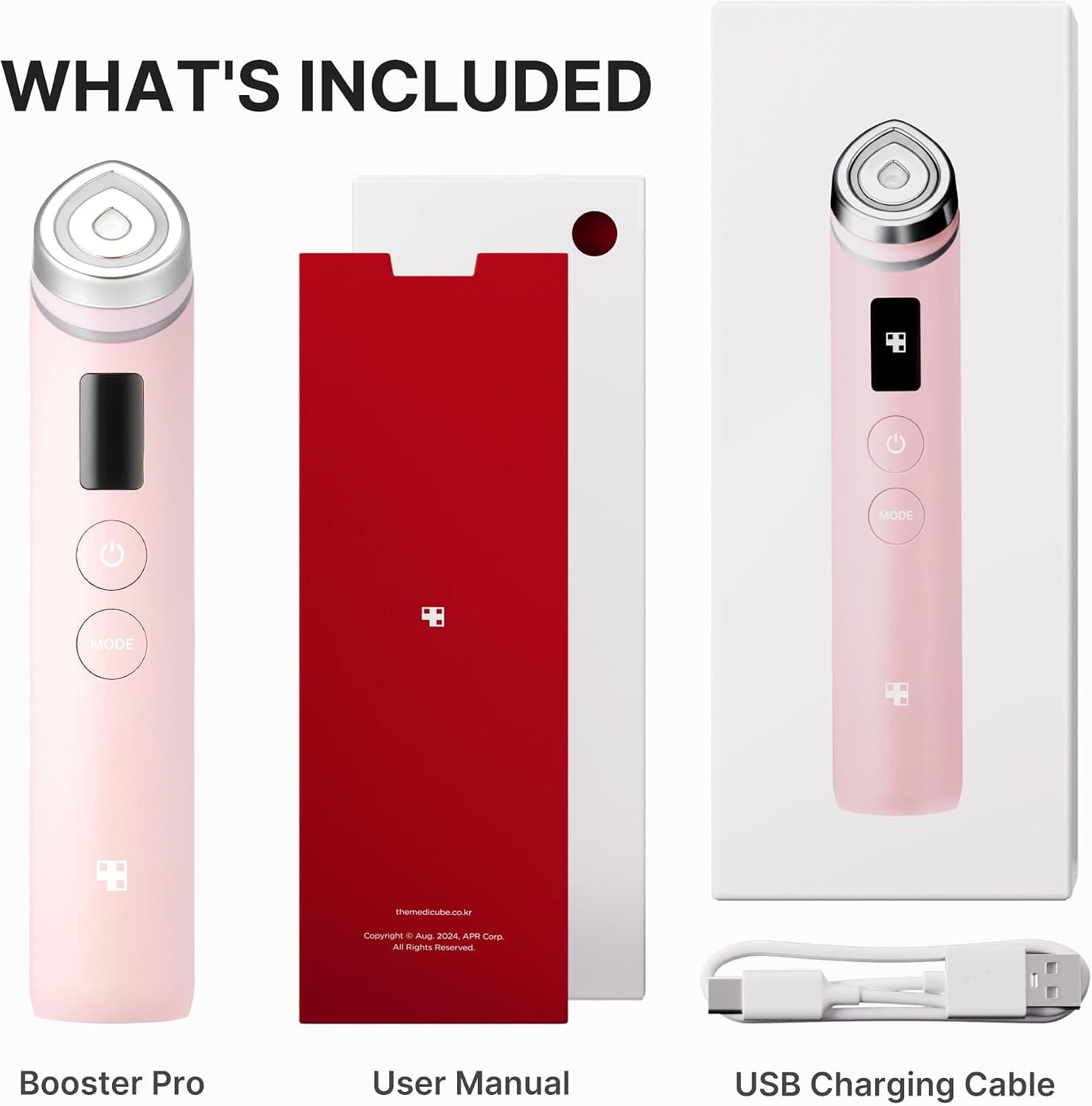 medicube Booster Pro - 6 in 1 Real Glass Glow Beauty Massager, Pink — photo 9