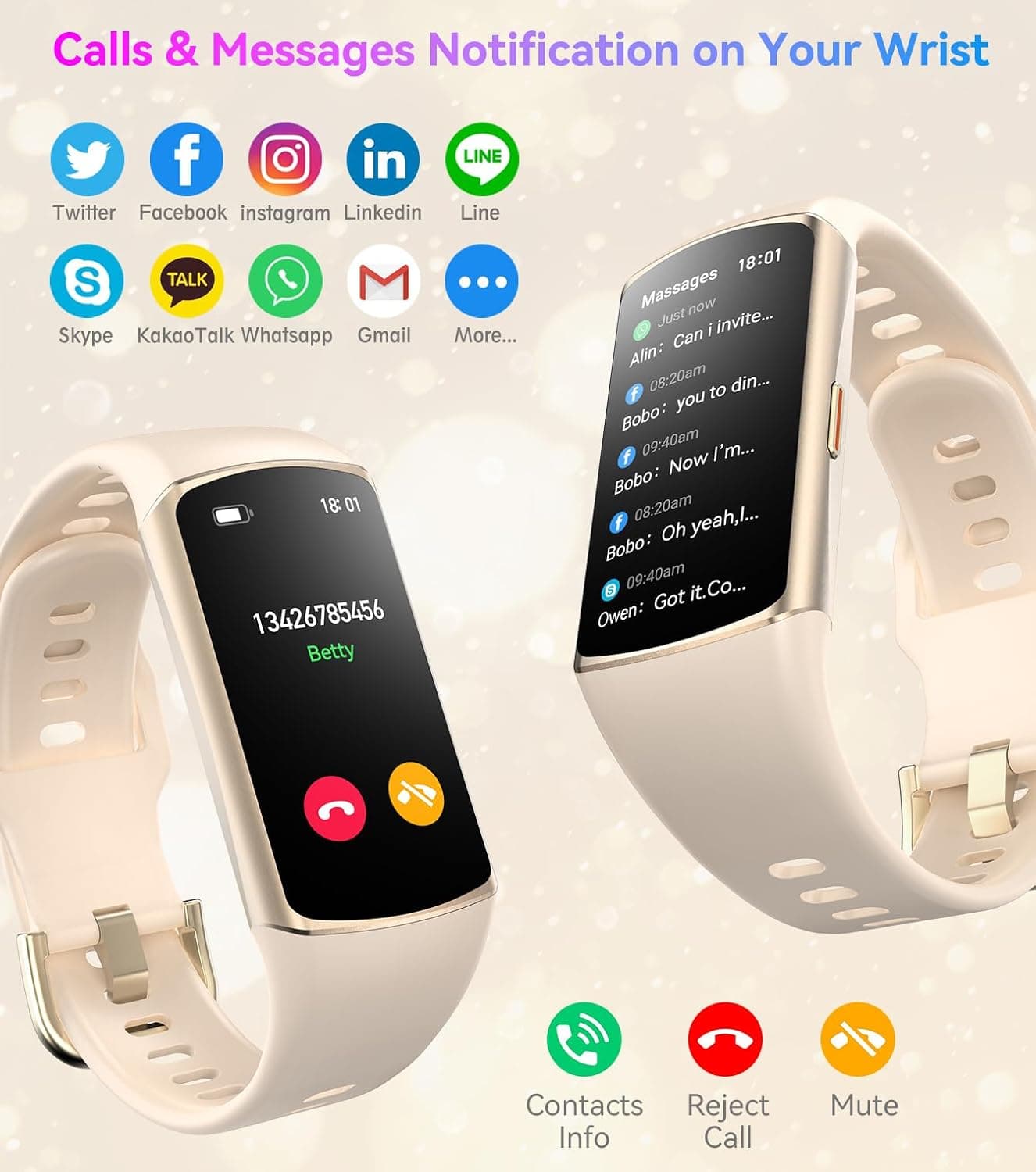 Smart Watch Fitness Tracker with 24/7 Heart Rate, Blood Oxygen Blood Pressure Monitor Sleep Tracker 120 Sports Modes Activity Trackers Step Calorie Counter IP68 Waterproof for Andriod iPhone Women Men — photo 6