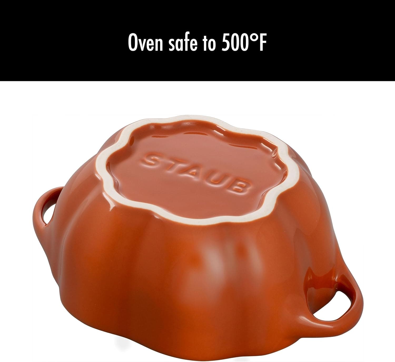 STAUB Ceramic 0.75-qt Petite Pumpkin, Oven & Stove Safe up to 572°F, Pumpkin Dish, Baking Candy Burnt Orange — photo 9