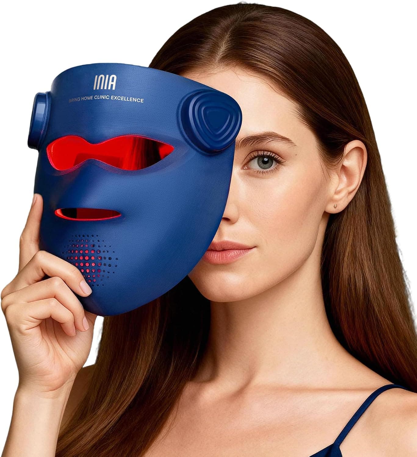 INIA GLOW 4D Wireless Red Light Therapy Mask for Face, Dual NIR, 320 LEDs — photo 1