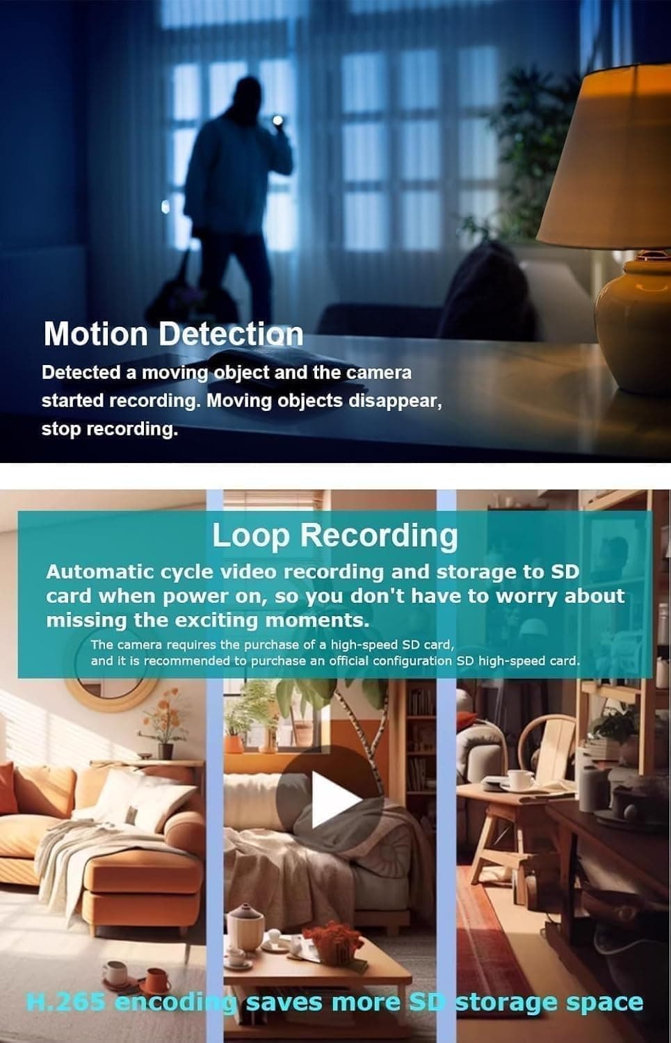 TOQI 2026 Upgraded 4K WiFi Hidden Outlet Camera, Wireless Nanny Cam — photo 3