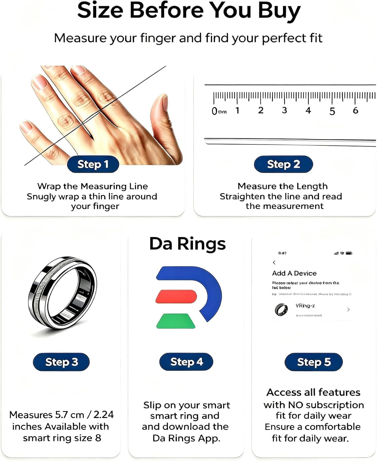 Smart Ring for Women & Men, Smart Ring Sleep Tracker, No Subscription — photo 3
