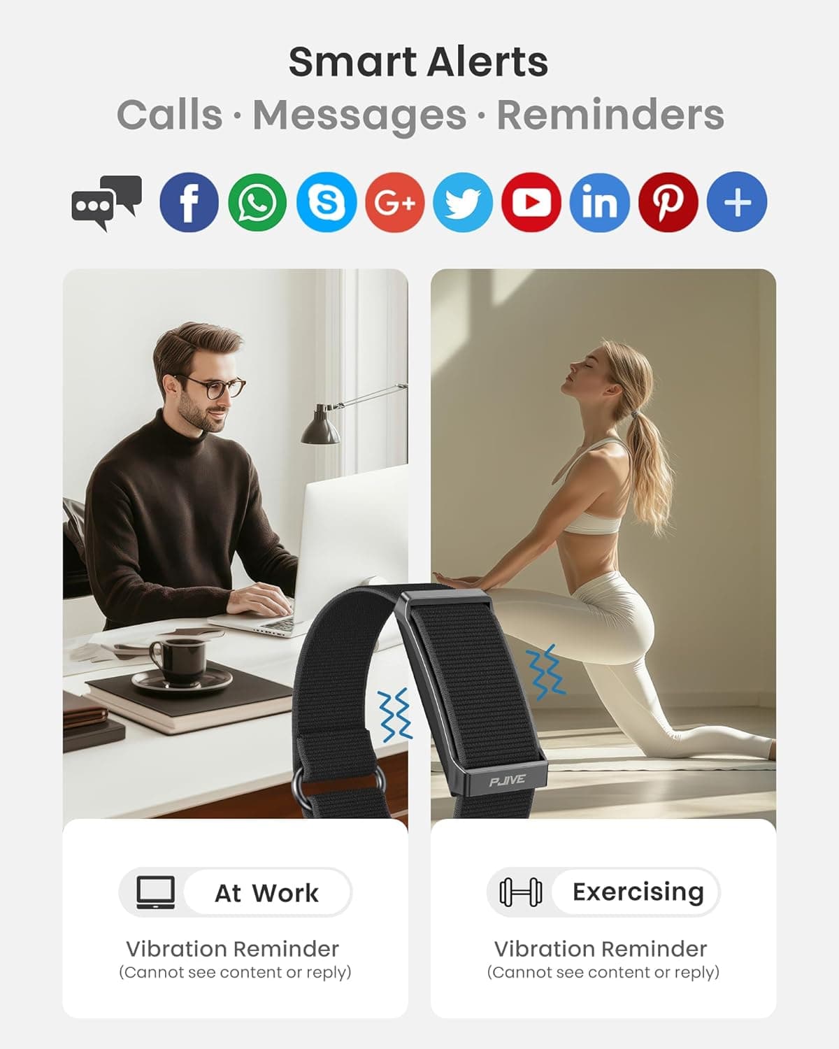 Smart Bracelet, Health Fitness & Activity Tracker with All-Day Continuous Heart Rate/Blood Pressure Monitor, Sleep Tracker, 170+ Sport Modes, 60 Day Battery & Free App, IP68 Smart Band for Android IOS — photo 5
