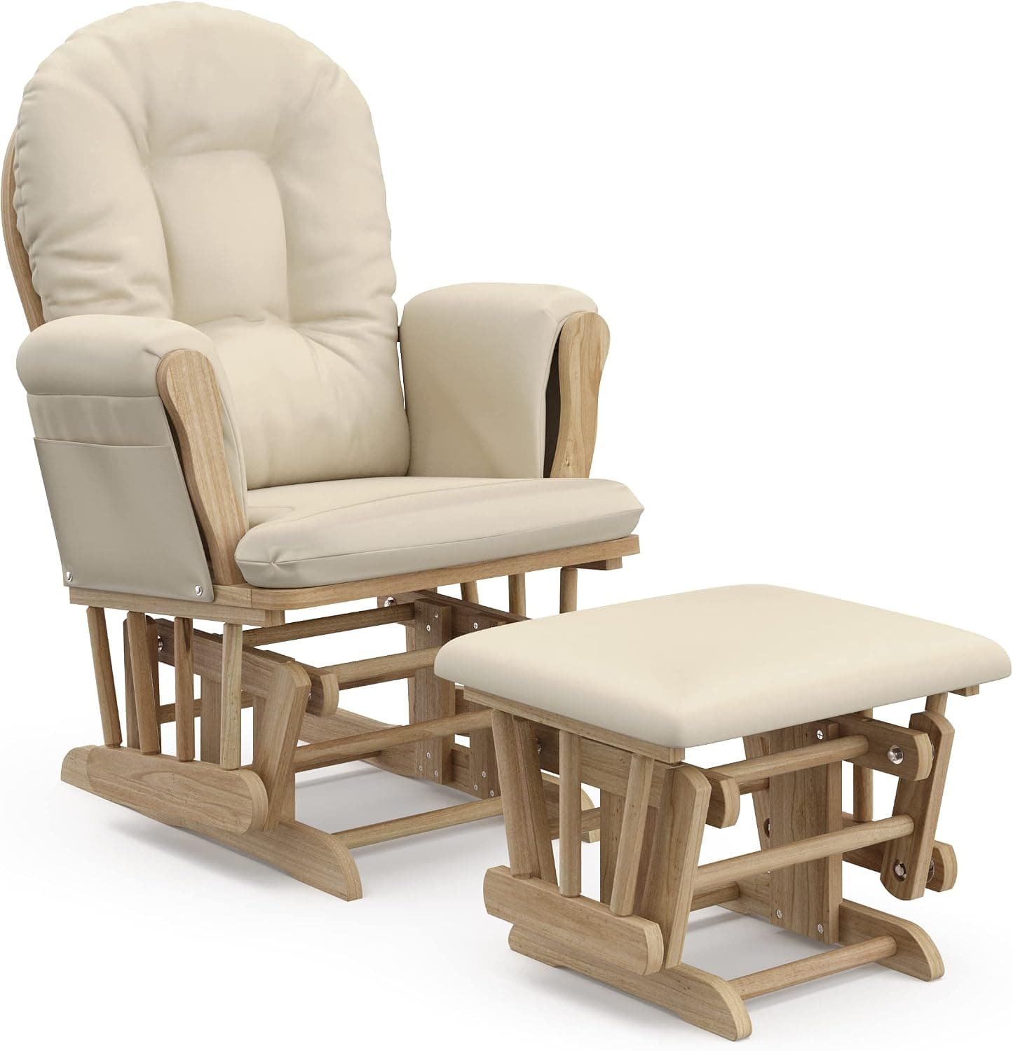 Storkcraft Premium Hoop Glider & Ottoman, Natural/Beige — photo 1