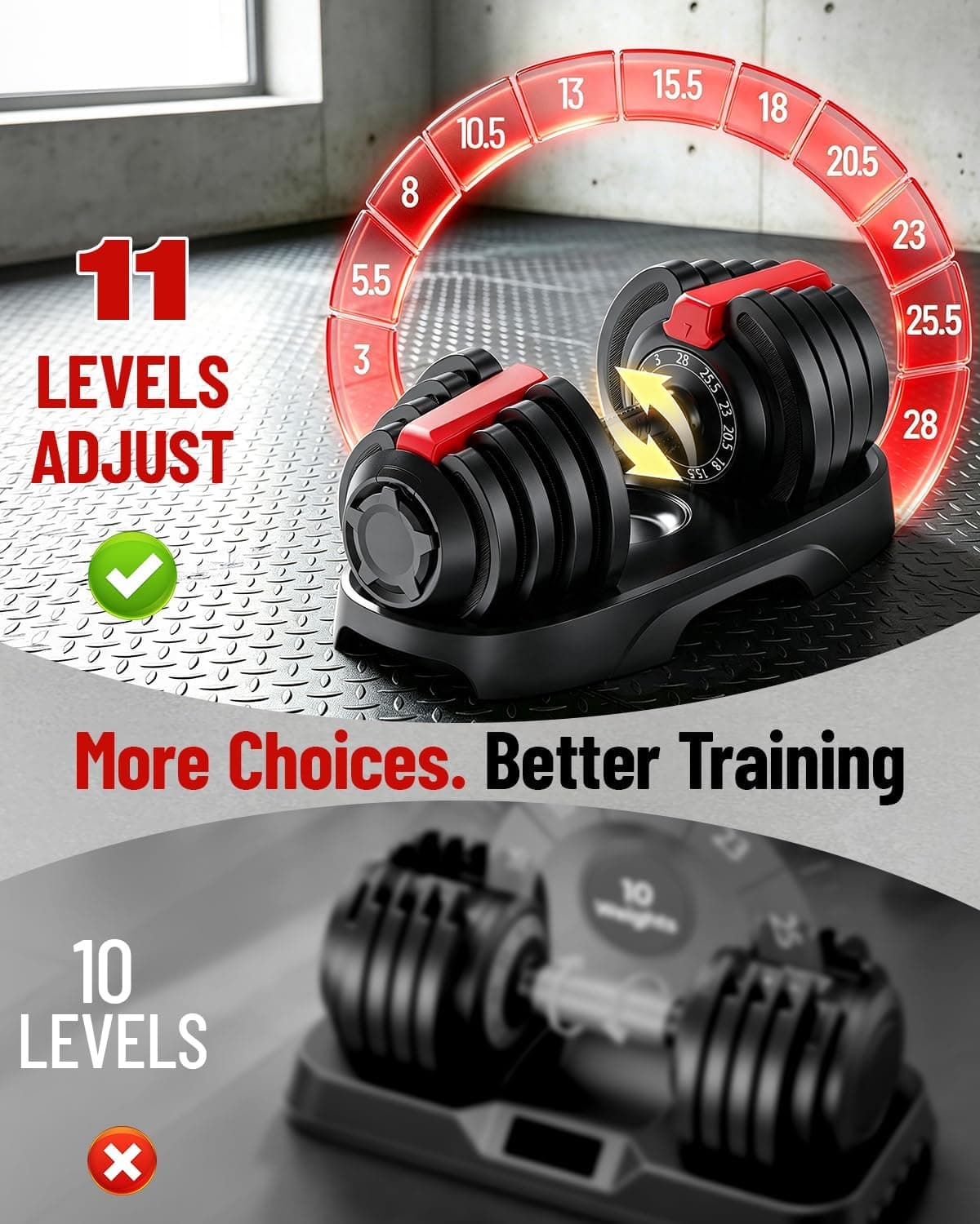28/40/50/90 lbs Adjustable Dumbbell Set, Adjustable Dumbbells — photo 2