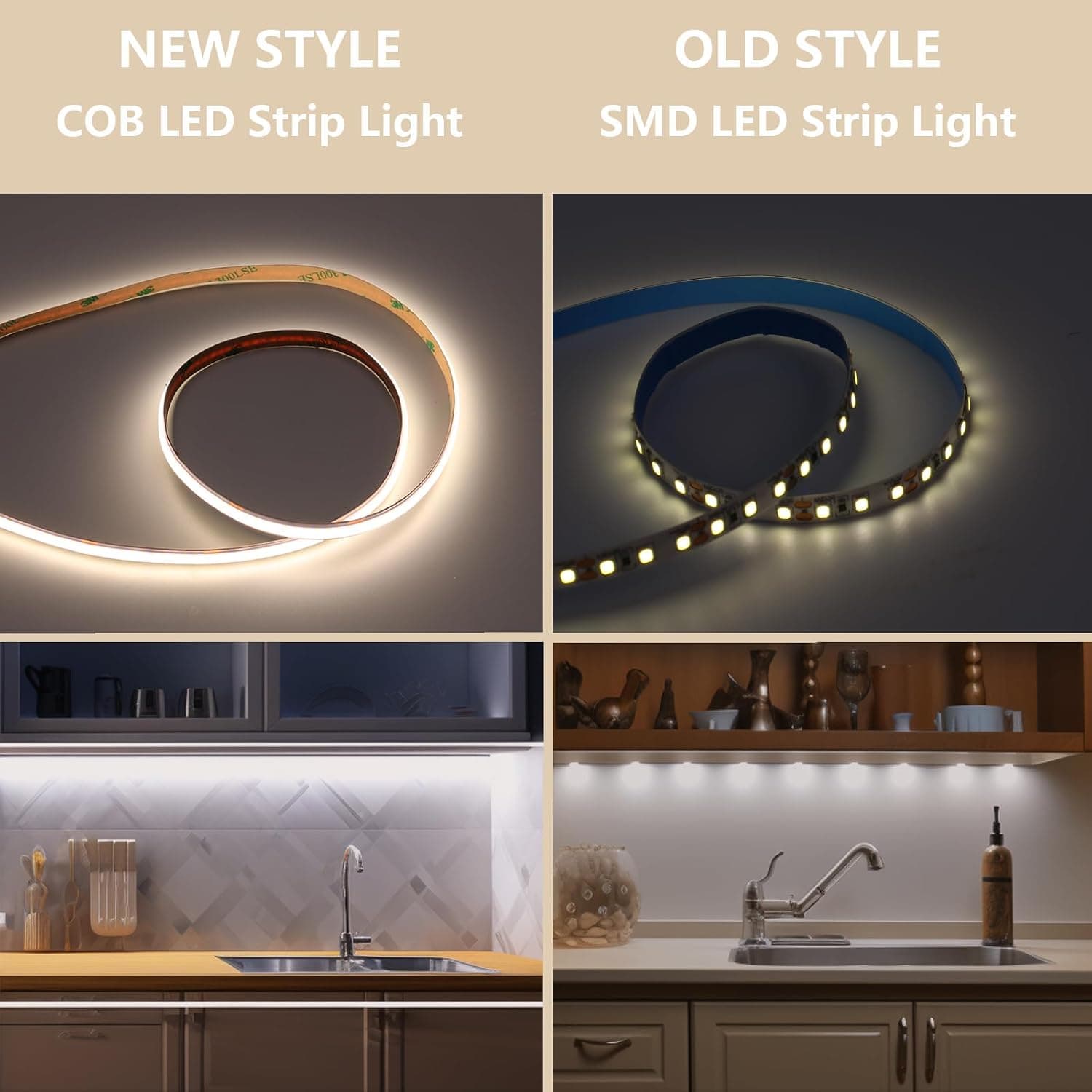 BENLUN 24V CCT COB LED Strip Lights 65.6ft with Remote and Power Supply — photo 3
