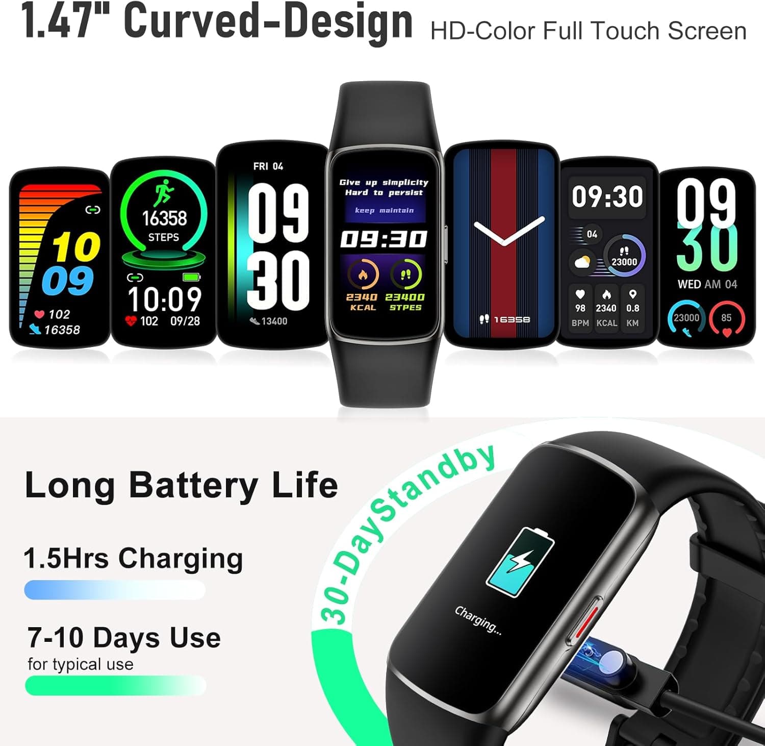 Zeacool Fitness Tracker with 24/7 Heart Rate, Blood Oxygen Sleep Monitor, 123 Sports Modes Calories Smart Watch,IP68 Waterproof Step Counter Activity Trackers Health Pedometer for Women Men — photo 6