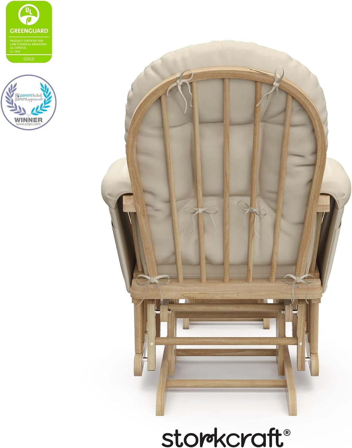 Storkcraft Premium Hoop Glider & Ottoman, Natural/Beige — photo 8