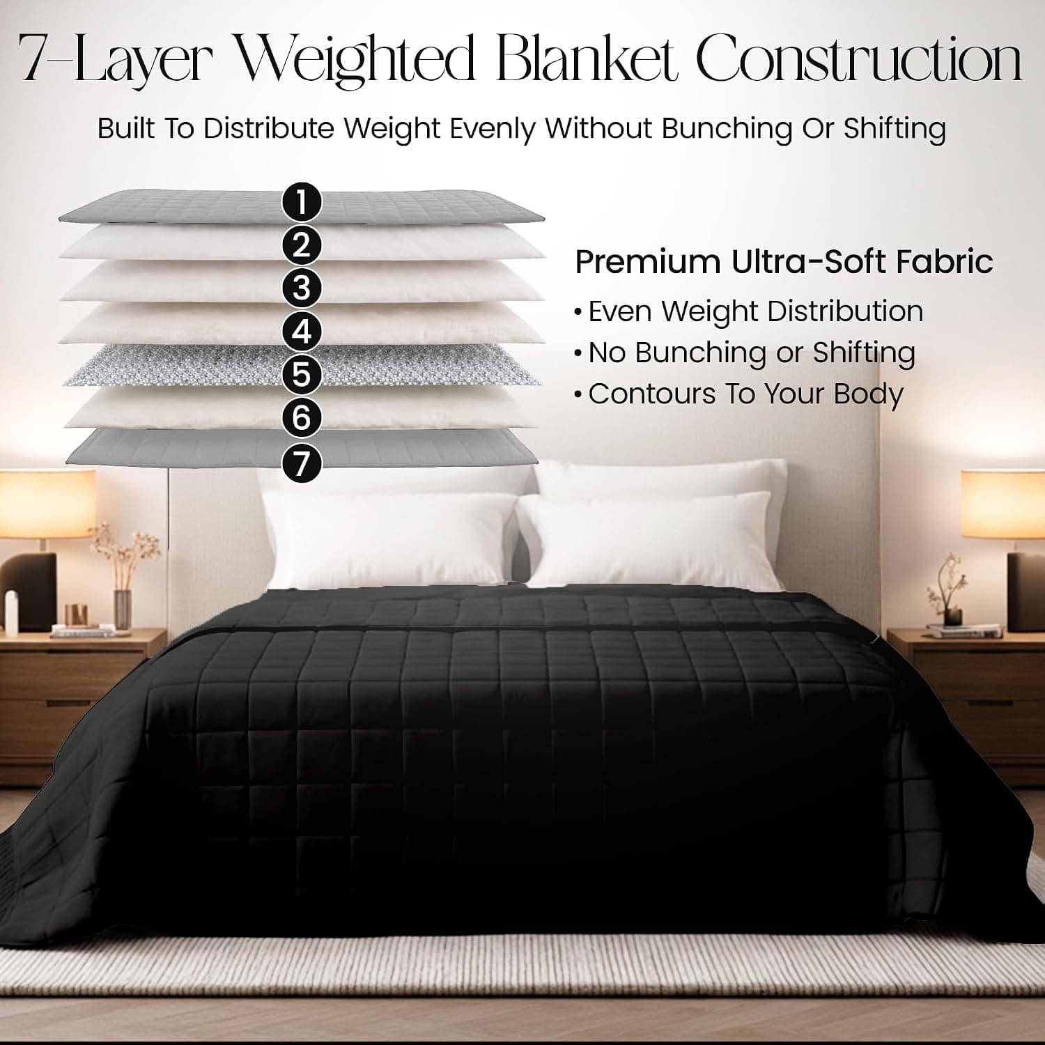 HomeSmart Weighted Blanket Queen Size 50 lb - The Heaviest Weighted Blanket — photo 5