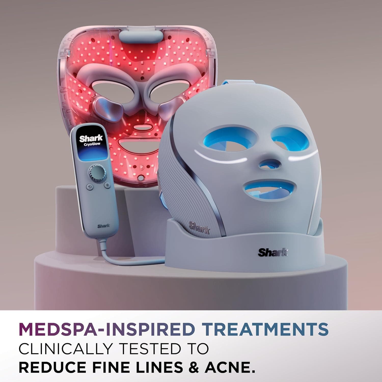 Shark CryoGlow LED Face Mask, Red Light Therapy, Under-Eye Cooling, FW312PL — photo 10