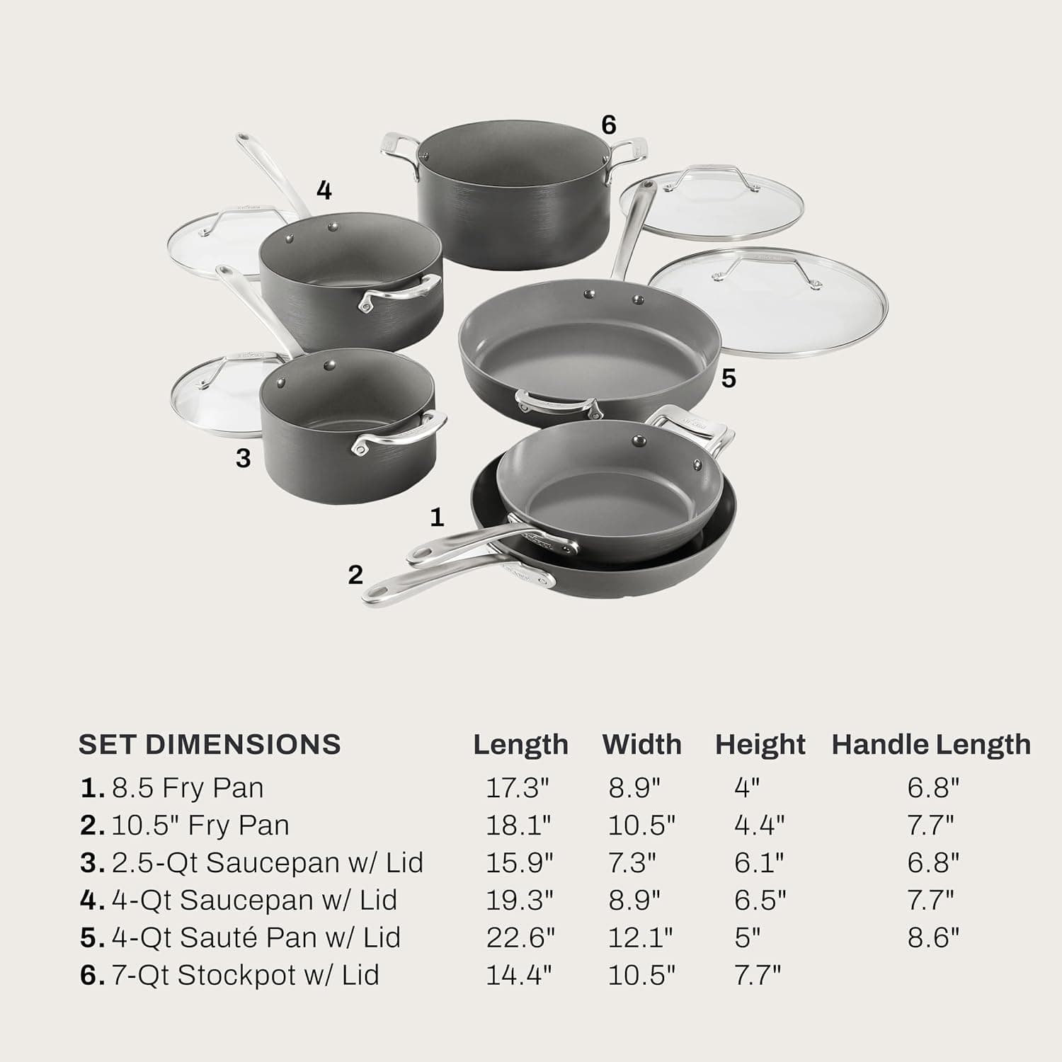 All-Clad HA1® Ceramic Nonstick, 10-Piece Pots & Pans Set, Induction Ready — photo 2