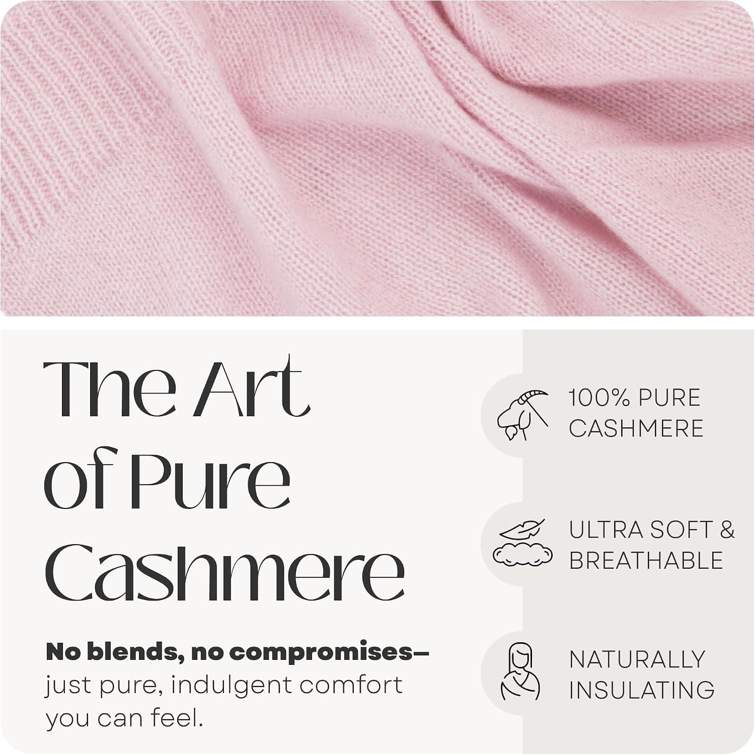 Luxury 100% Cashmere Wrap Soft Scarf Stole Knitted Shawl for Women Travel — photo 3