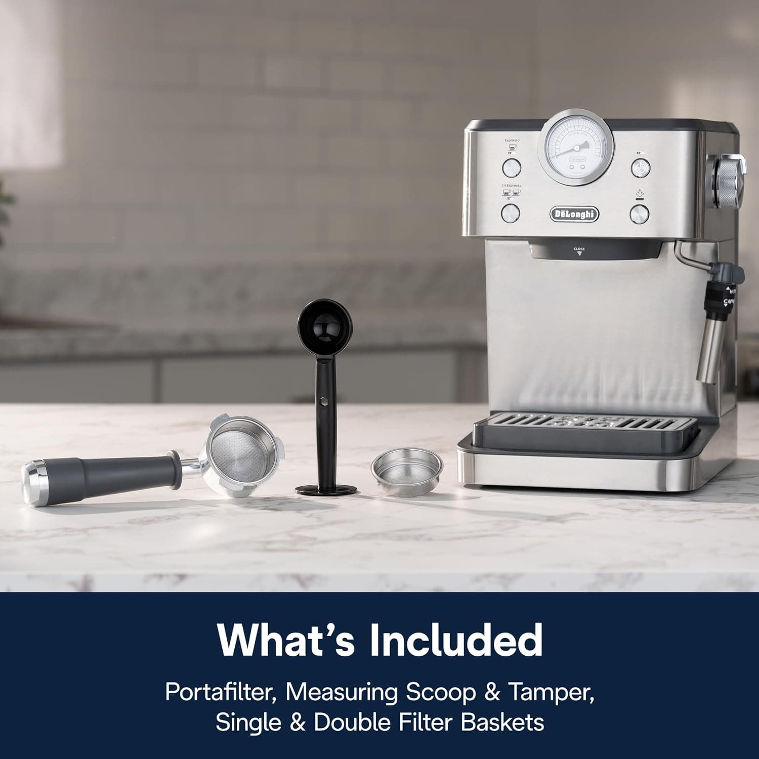 De'Longhi Classic Signature Espresso Machine, Adjustable Milk Frother — photo 10