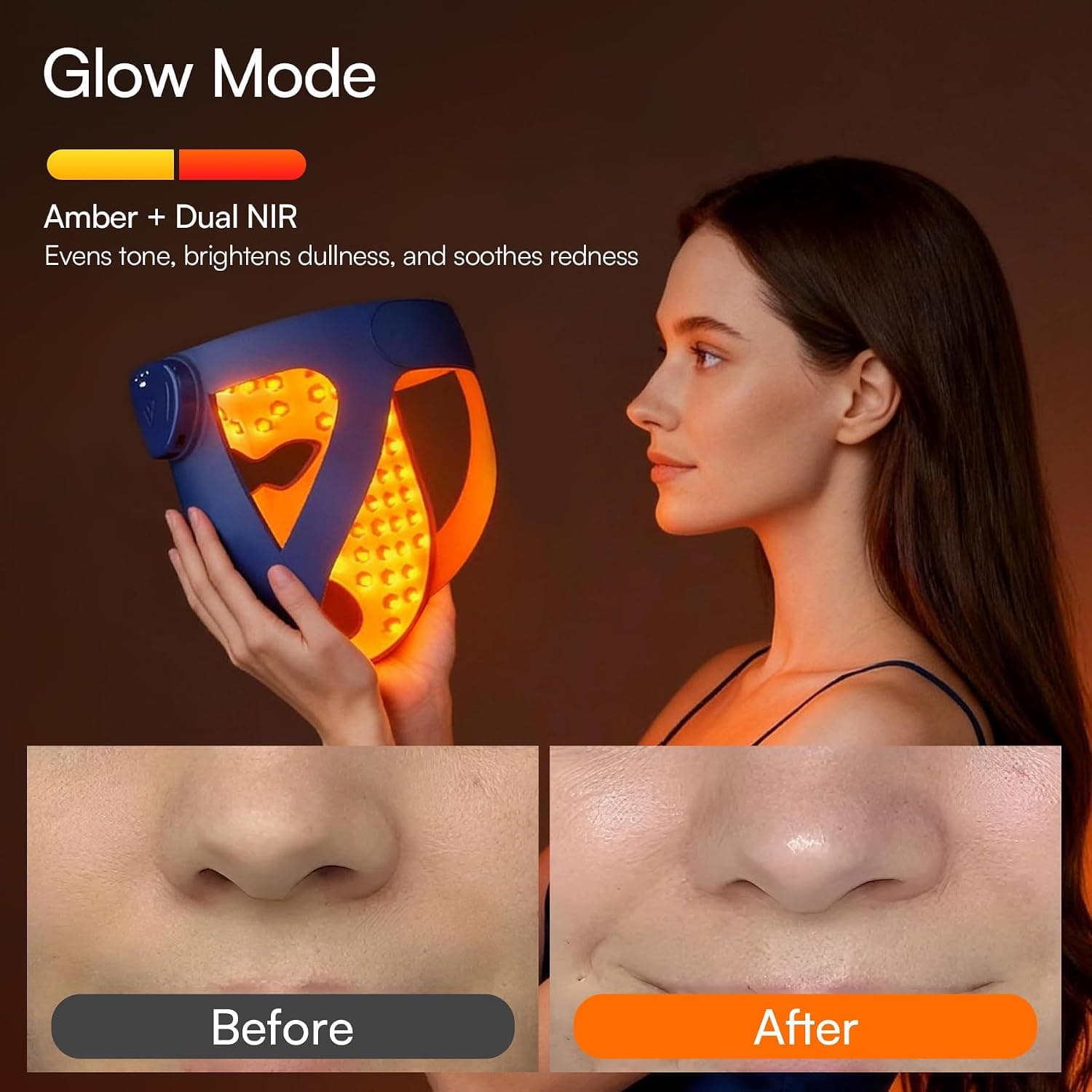 INIA GLOW 4D Wireless Red Light Therapy Mask for Face, Dual NIR, 320 LEDs — photo 6
