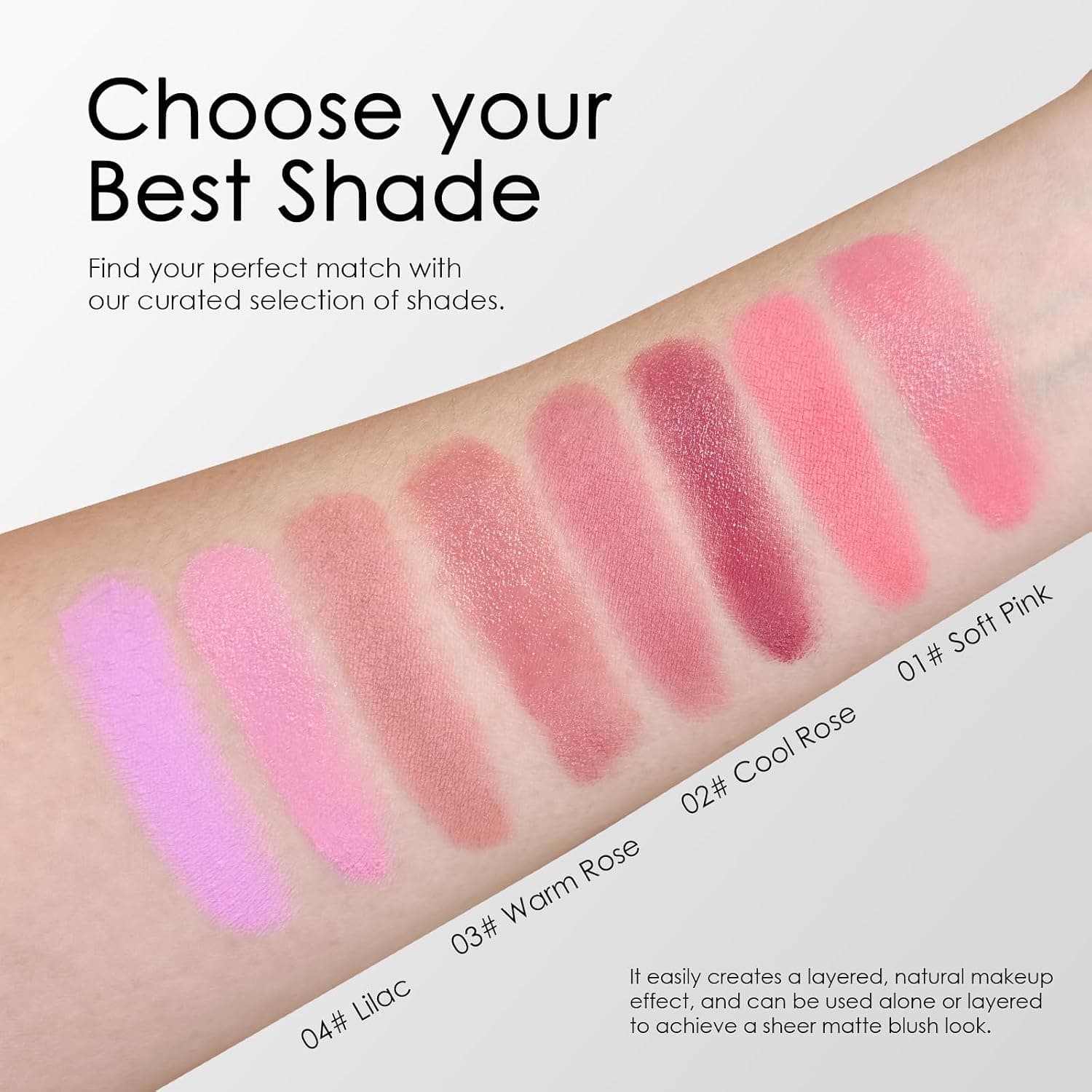 2 in 1 Plum Cream and Powder Blush Palette Duo(02 Cool Rose) — photo 2