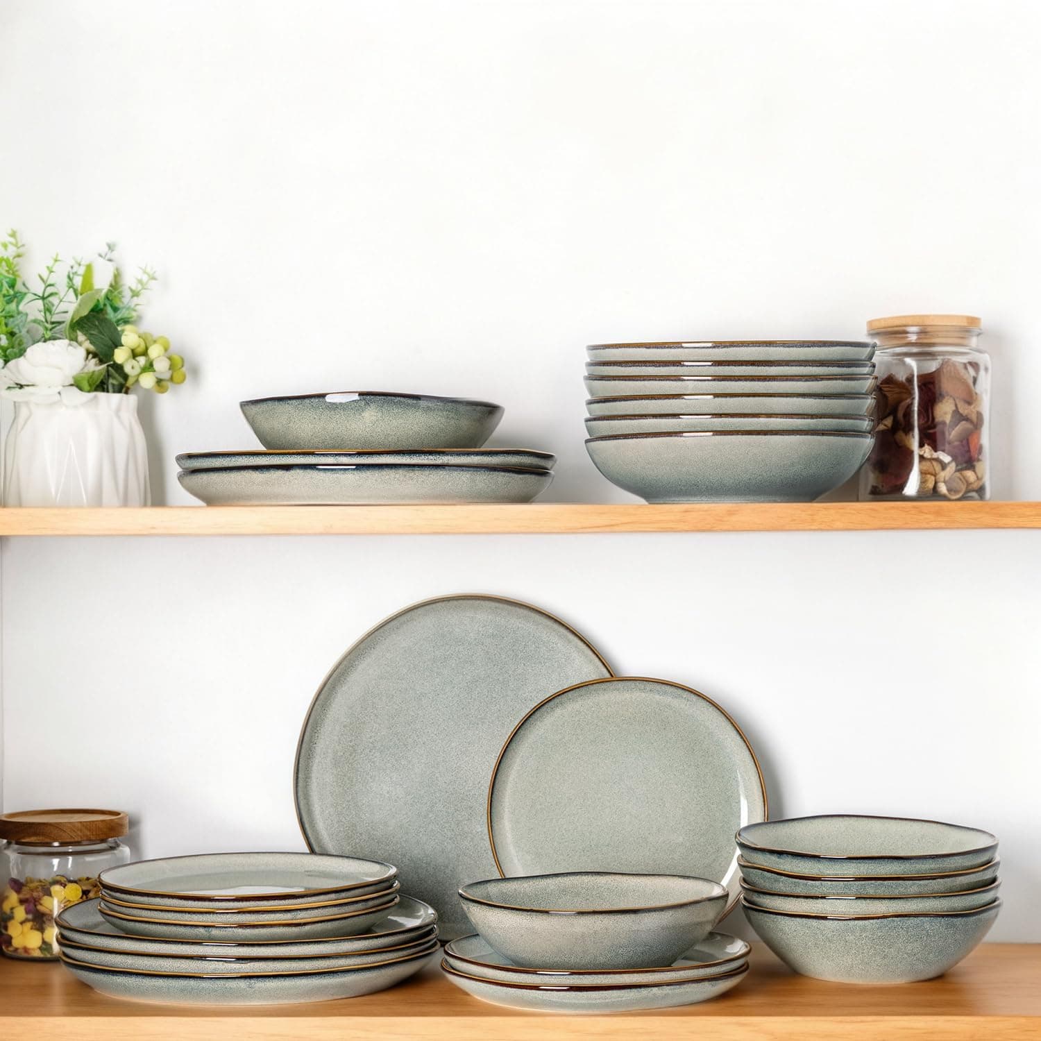 AmorArc Ceramic Dinnerware Sets for 8, 24Pcs Plates and Bowls Sets Dishes — photo 8