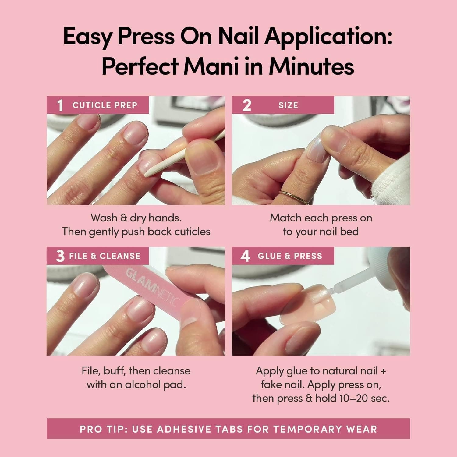 Glamnetic Halloween Press On Nails, Short Almond Glazed, October Nights — photo 8