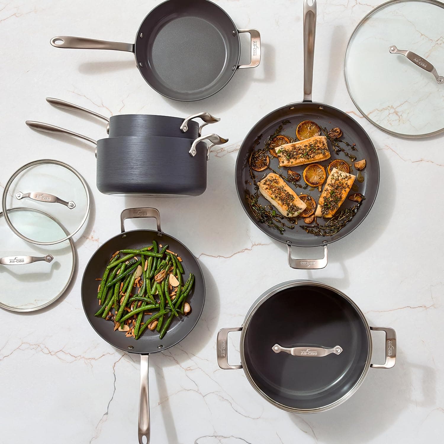 All-Clad HA1® Ceramic Nonstick, 10-Piece Pots & Pans Set, Induction Ready — photo 6