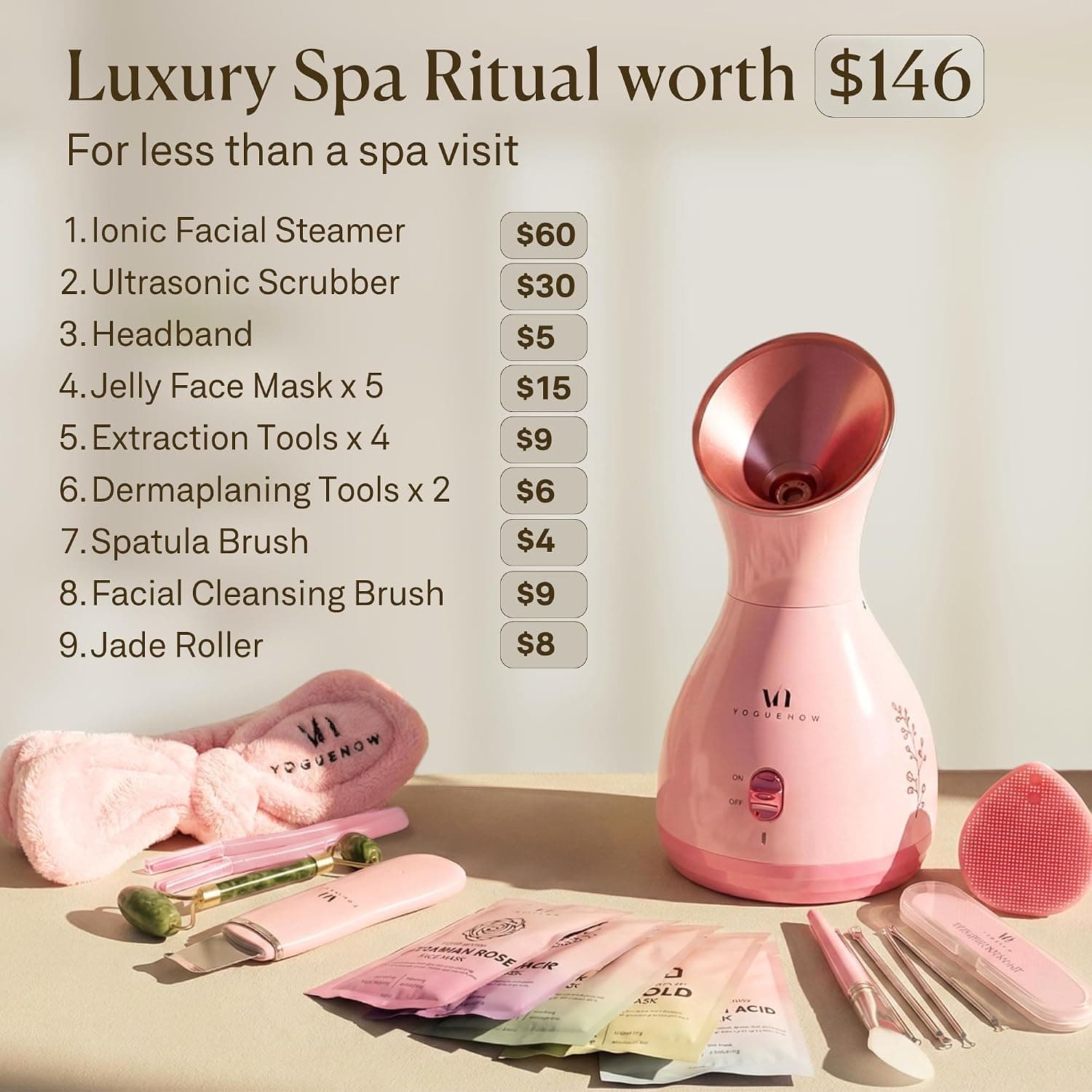 Facial Steamer Spa Kit with 17 Spa Tools for Complete At-Home Facial — photo 3