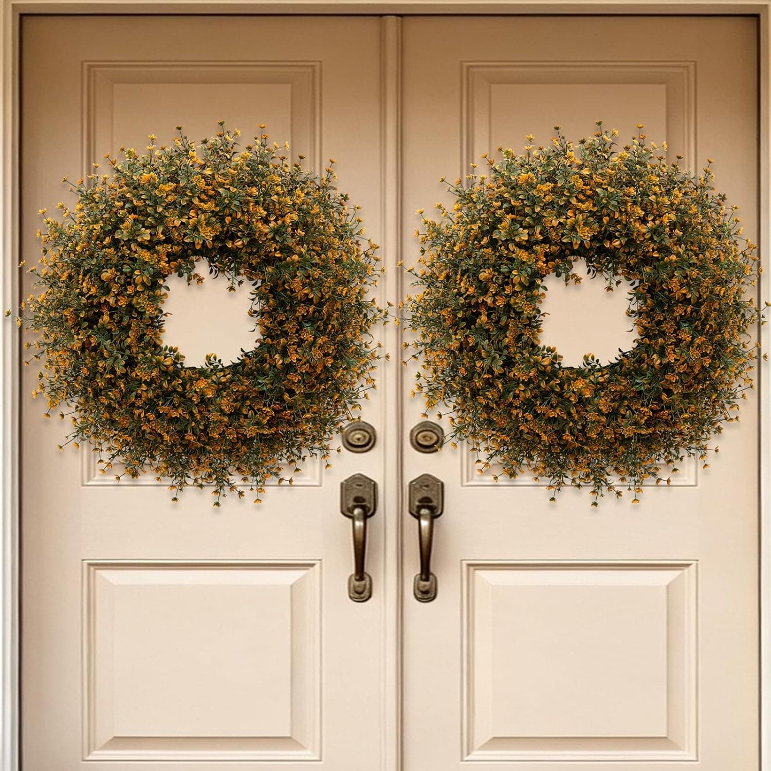 26 Inch Fall Boxwoods Wreaths for Front Door Large Wreath Home Decor — photo 2
