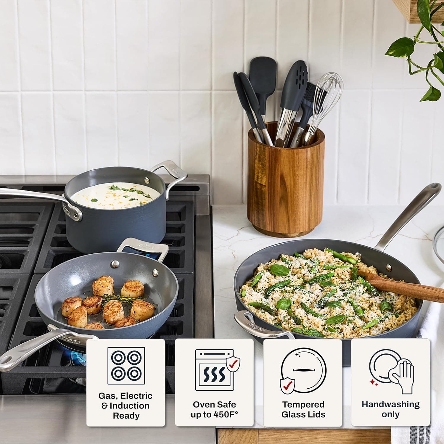 All-Clad HA1® Ceramic Nonstick, 10-Piece Pots & Pans Set, Induction Ready — photo 5