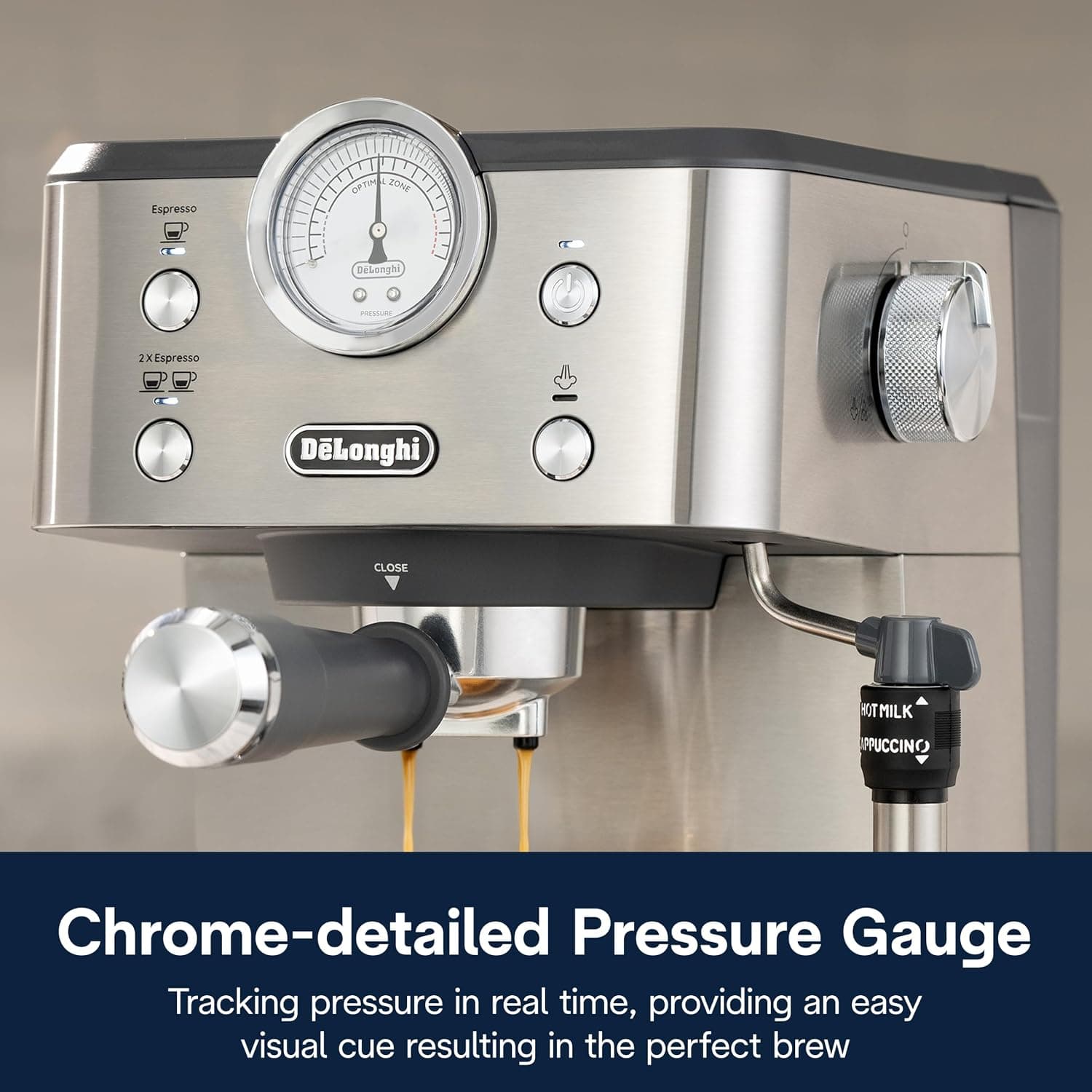 De'Longhi Classic Signature Espresso Machine, Adjustable Milk Frother — photo 6