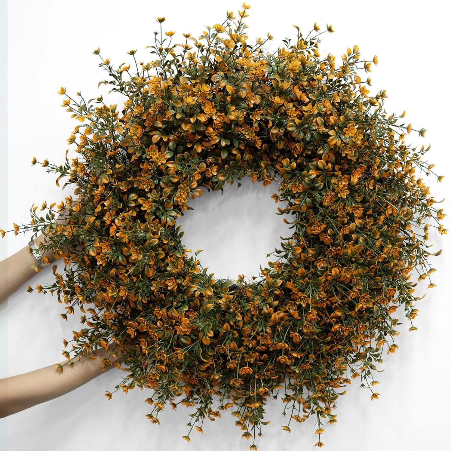 26 Inch Fall Boxwoods Wreaths for Front Door Large Wreath Home Decor — photo 6