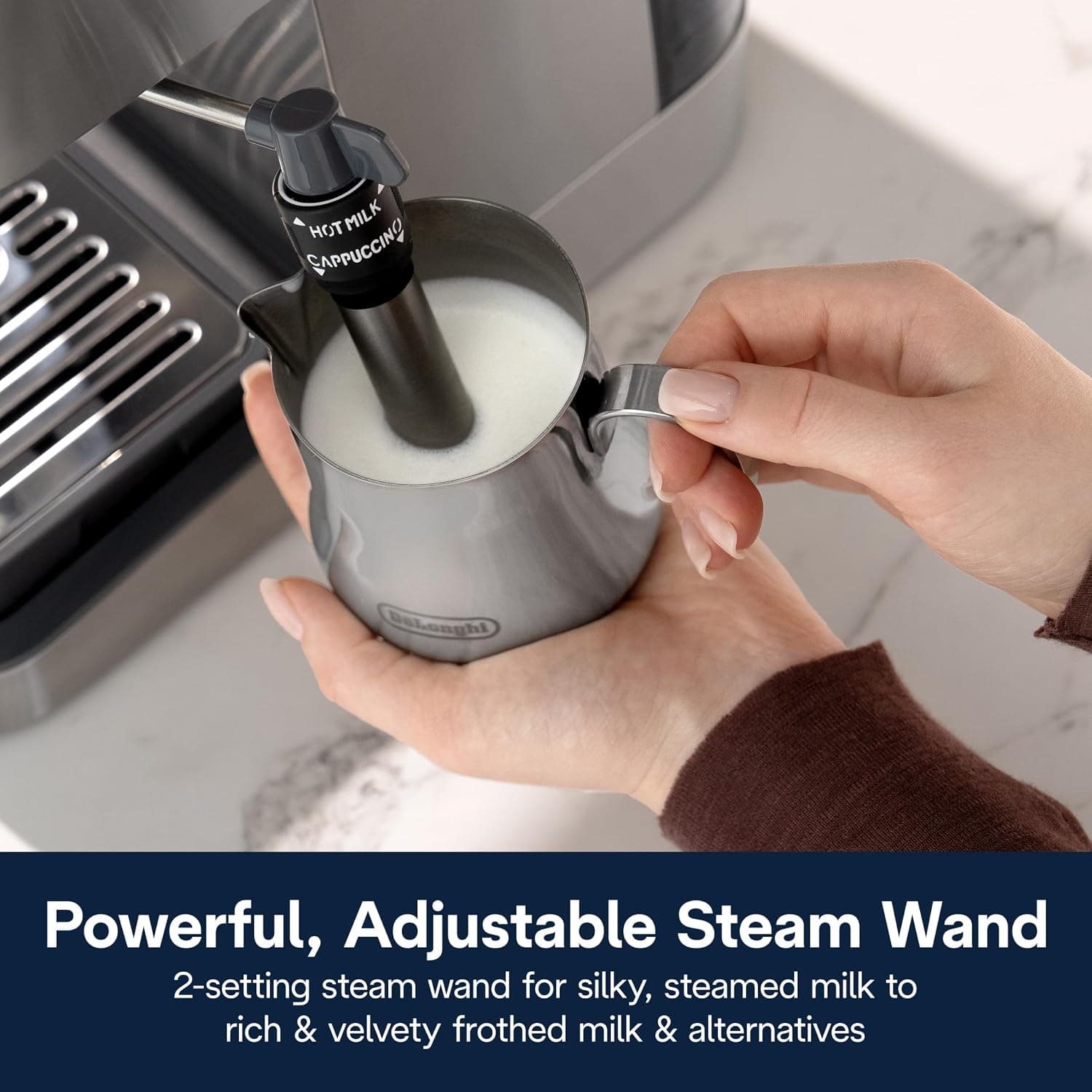 De'Longhi Classic Signature Espresso Machine, Adjustable Milk Frother — photo 5