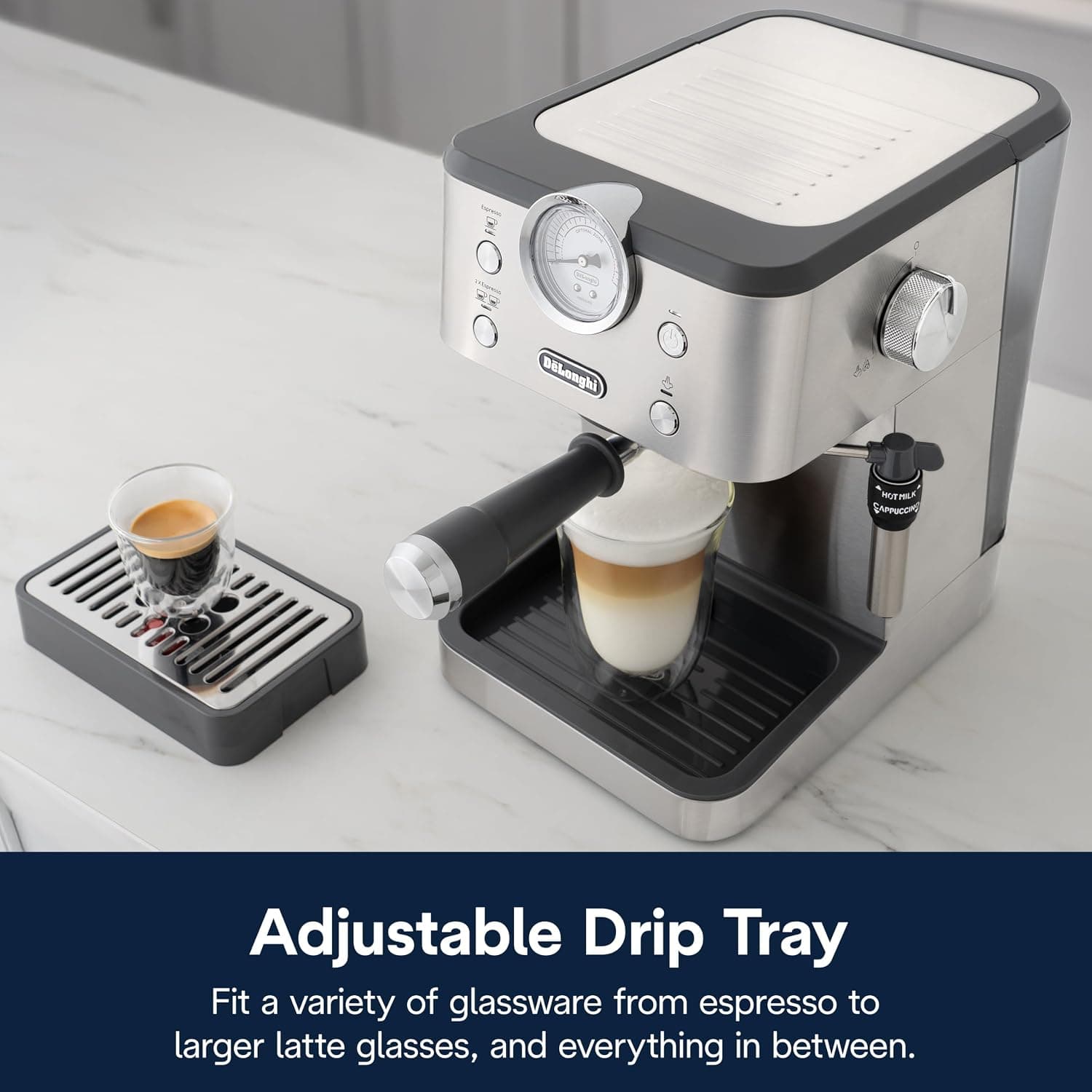De'Longhi Classic Signature Espresso Machine, Adjustable Milk Frother — photo 8