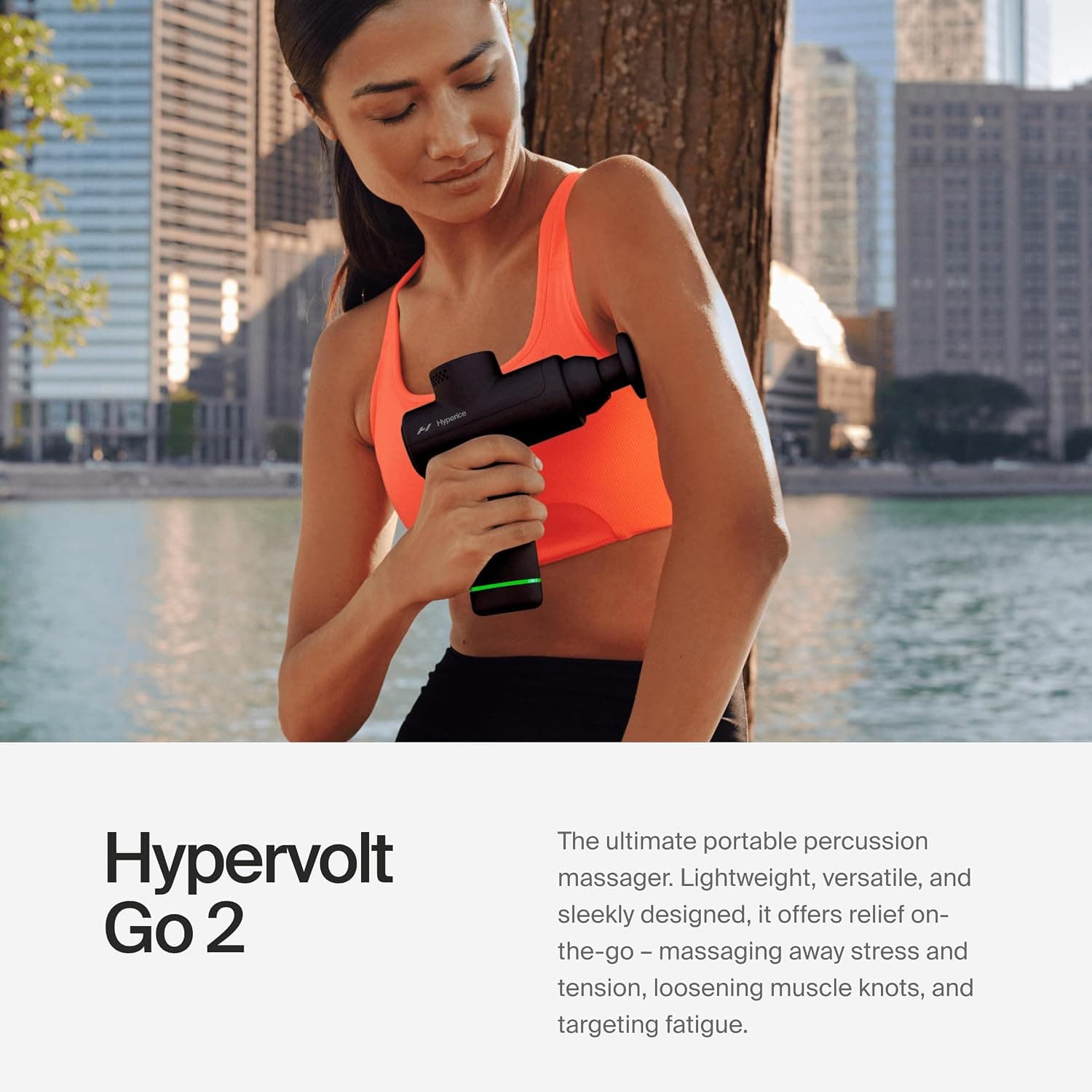 Hyperice Hypervolt Go 2 Handheld Percussion Massage Gun Deep Muscle Tissue — photo 2