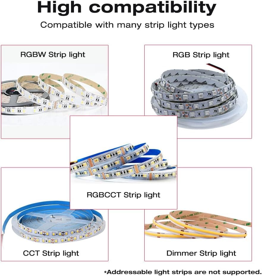 GLEDOPTO ESP32 PWM WLED LED Controller 5 Modes in 1 DC 12-24V WiFi Wireless App Control Easy Wiring DIY Static Dynamic Mode Lighting For Analog RGBCCT RGBW RGB WWCW CCT Dimmer Single Color Strip Light — photo 9