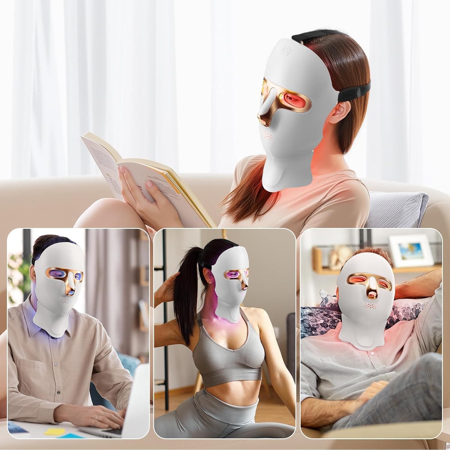 ONLUKY Red Light Therapy Mask USB-C Rechargeable LED Face Mask — photo 7