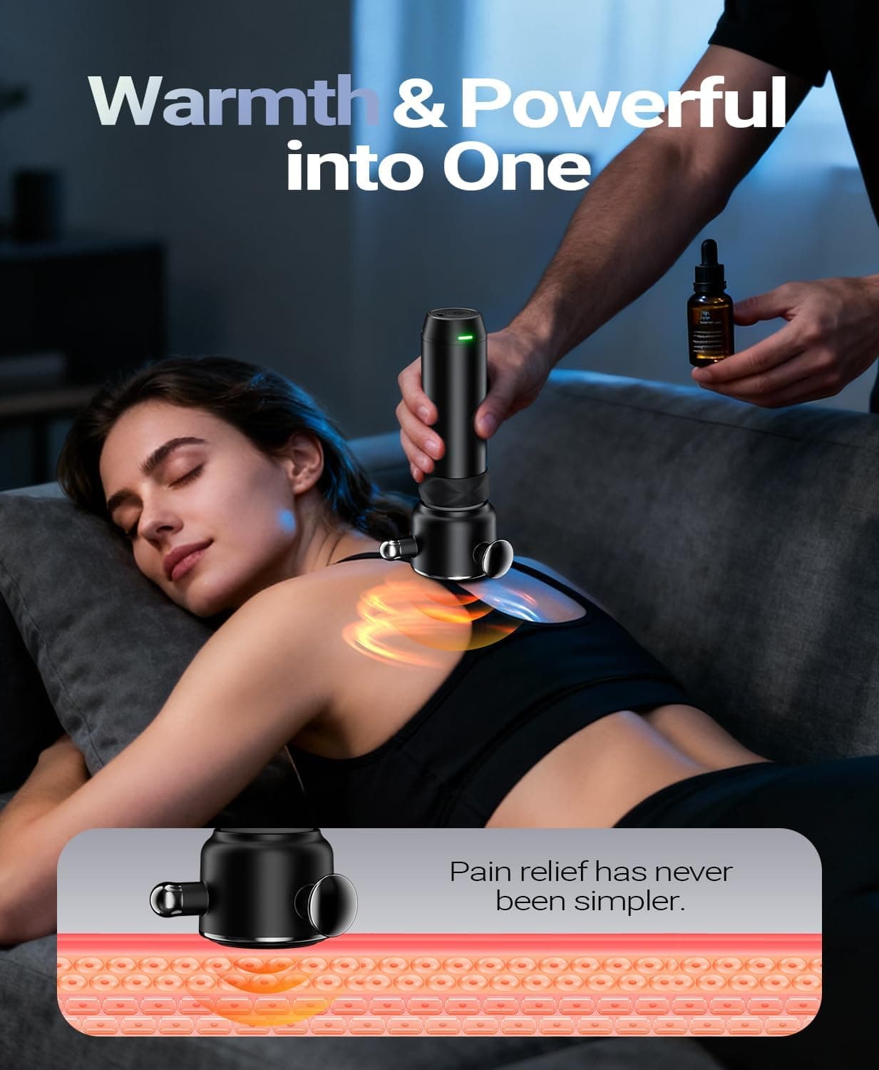 HYAKO R1 Deep Tissue Vibrating Muscle Massager - Therapy Back Massager for All Body Relief - Muscle Pain Relief and Fascial Binding - Trigger Point Therapy Massage Gun - Gifts for him — photo 4