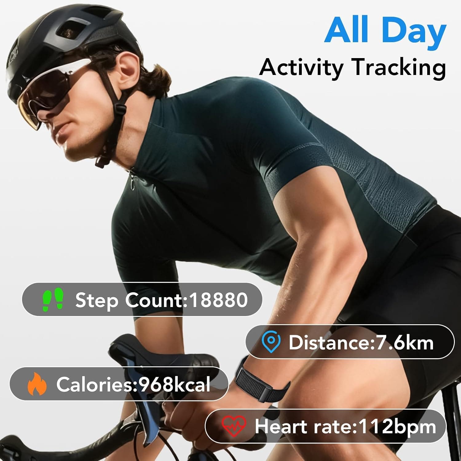Health Activity Fitness Trackers, 2026 Wearable Smart Bracelet, 120+ Sport Modes Smart Band, All-Day Continuous Heart Rate Blood Pressure Stress HRV Monitor — photo 3