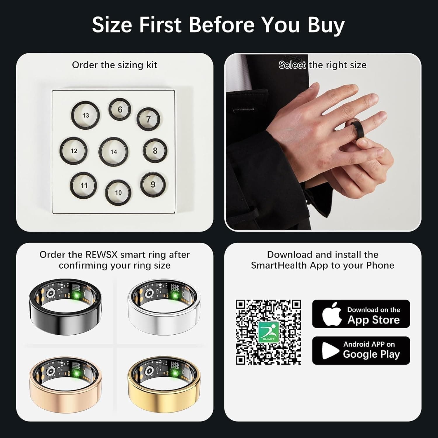 Smart Ring for Women Men, Fitness Ring with Heart Rate, Blood Oxygen,Stress, Sleep Tracker, Step Tracker, Fit Ring No Subscription Fee, IP68 Waterproof Smart Ring for iPhone & Android (Rose Gold, 6#) — photo 8