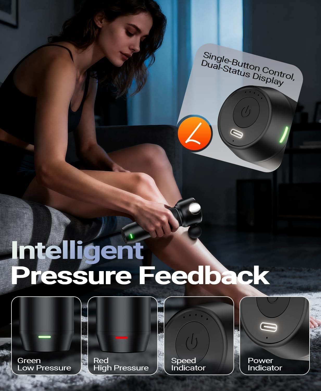 HYAKO R1 Deep Tissue Vibrating Muscle Massager - Therapy Back Massager for All Body Relief - Muscle Pain Relief and Fascial Binding - Trigger Point Therapy Massage Gun - Gifts for him — photo 8