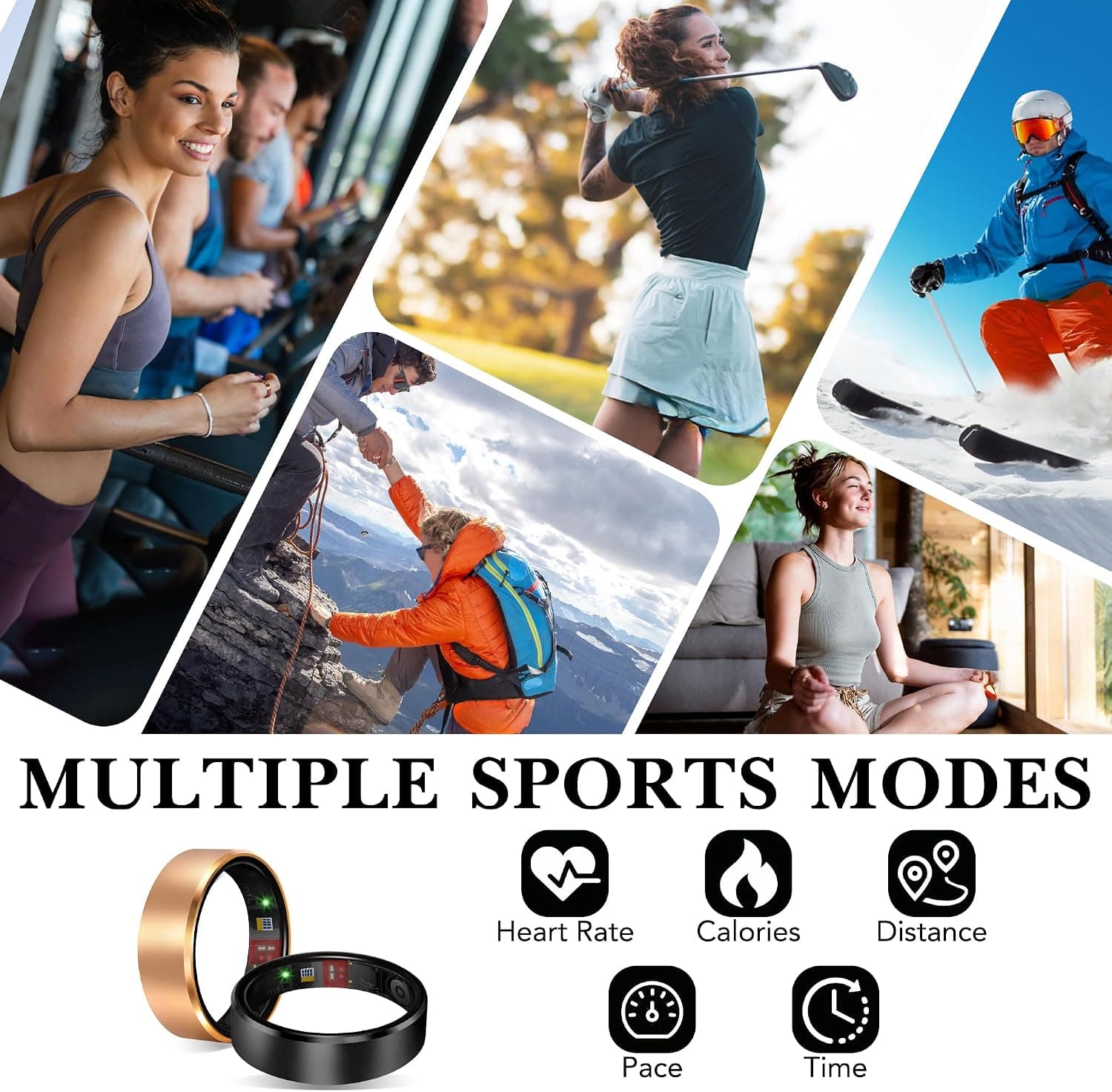 Smart Health Ring Fitness Tracker for Men Women, New RG 8 — photo 3