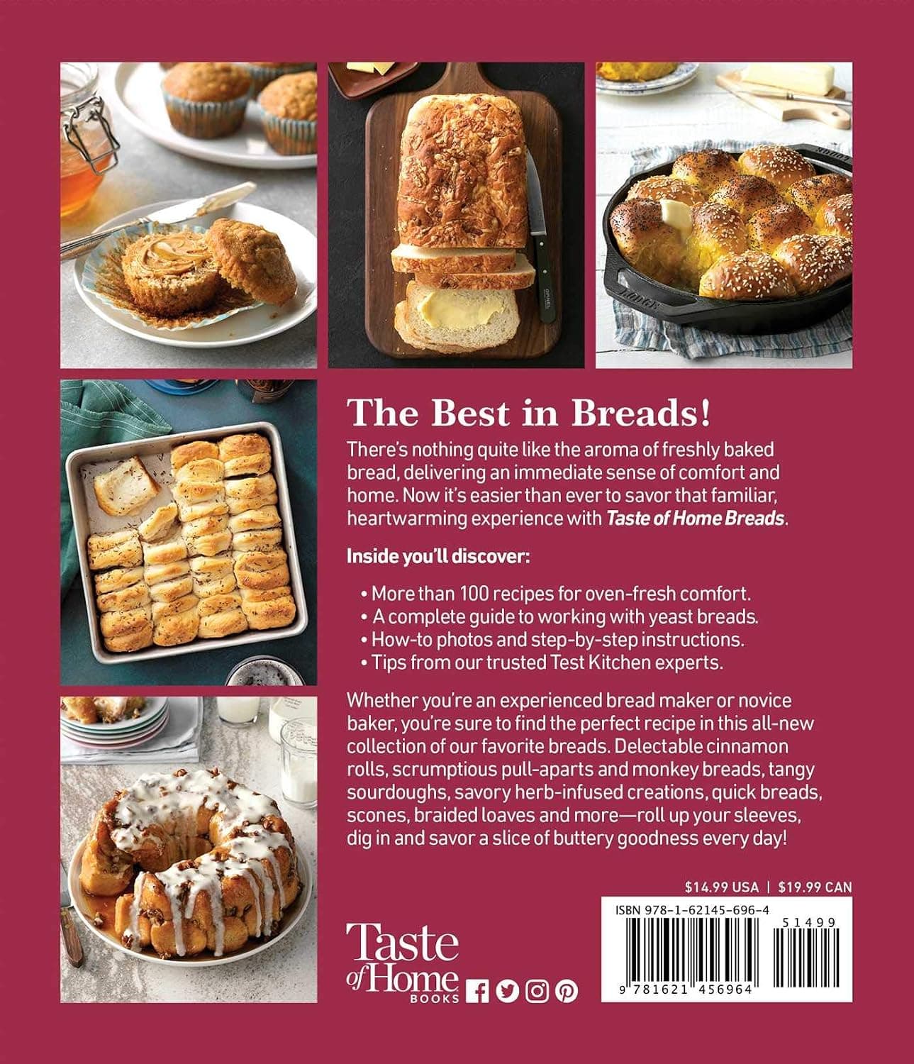 Taste of Home Breads: 100 Bread Recipes for Homemade Loaves, Rolls, Biscuits, and Everyday Baking (Taste of Home Baking) — photo 2