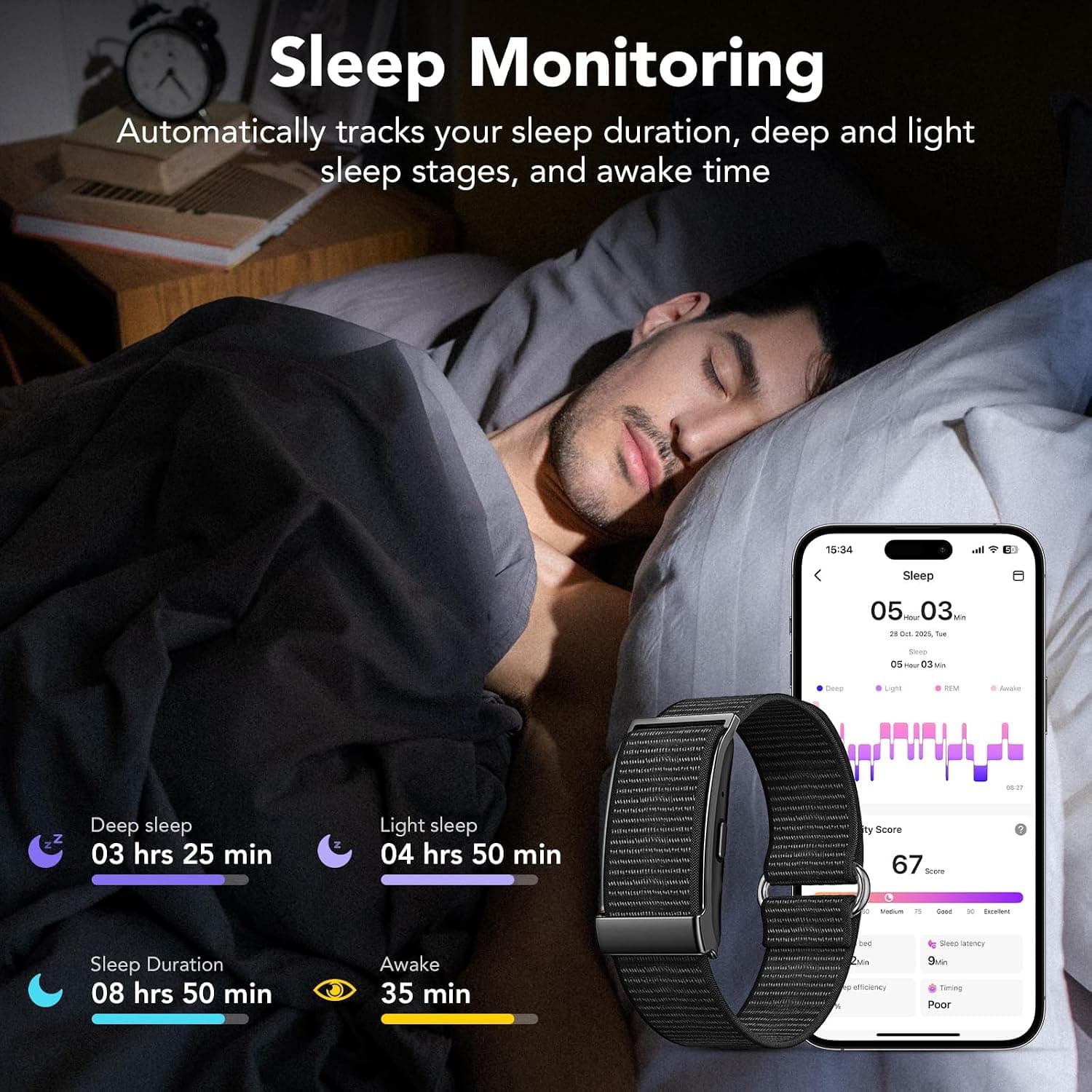 Health Activity Fitness Trackers, 2026 Wearable Smart Bracelet, 120+ Sport Modes Smart Band, All-Day Continuous Heart Rate Blood Pressure Stress HRV Monitor — photo 4