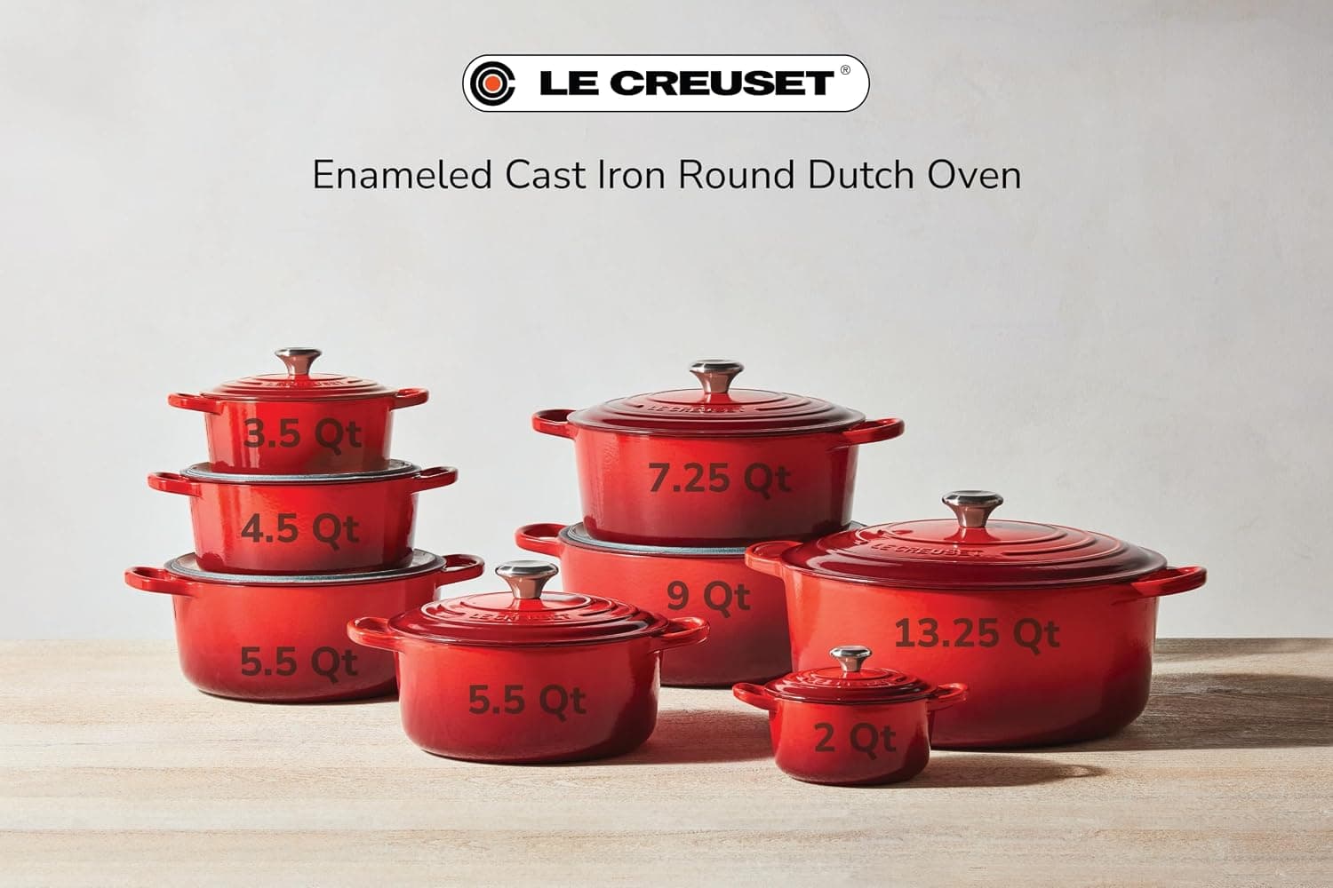 Le Creuset Enameled Cast Iron Round Dutch Oven, 5.5 qt., Cerise — photo 8